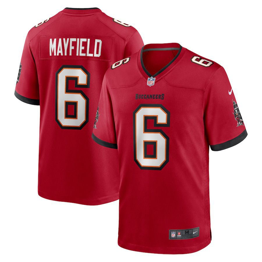 Men Tampa Bay Buccaneers 6 Baker Mayfield Nike Red Game NFL Jersey